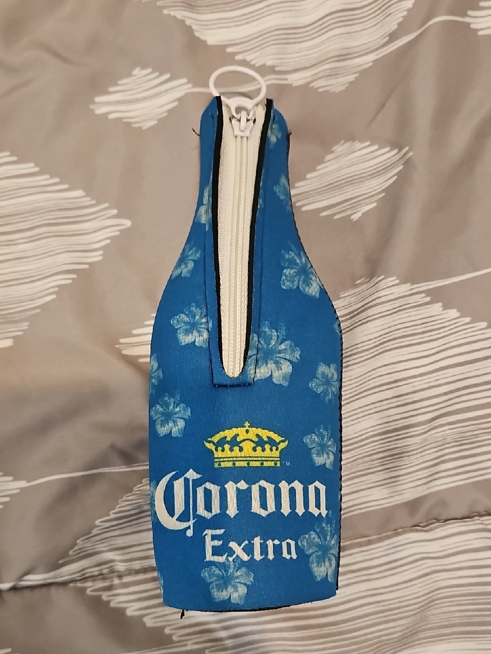 Corona Blue Bottle Sleeve with Yellow Crown
